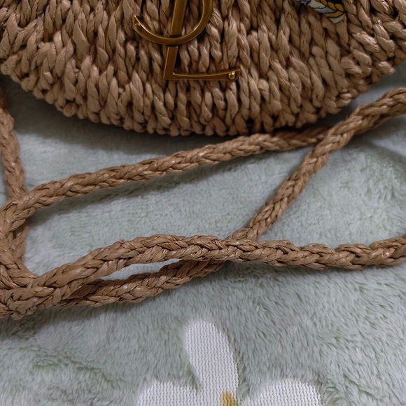 Saint Laurent Half-Circle Straw Bag - Picture 6 of 11